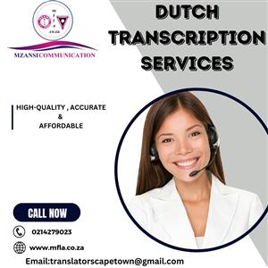 BEST DUTCH TRANSCRIPTION SERVICES IN DURBAN