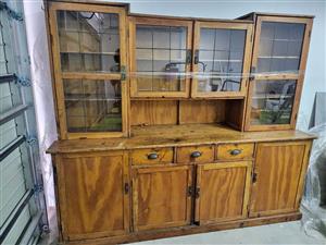 Vintage-style Oregon pine kitchen dresser