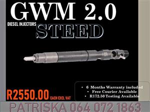 Gwm 2.0 Steed diesel injectors for sale on same day service
