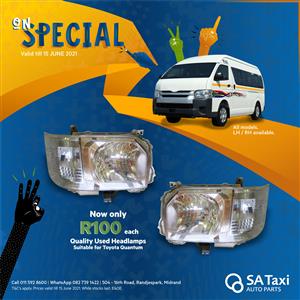 ON SPECIAL - Quality Used Headlamps for Toyota Quantum