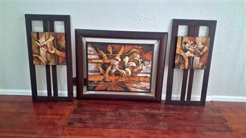 Set of oil paintings