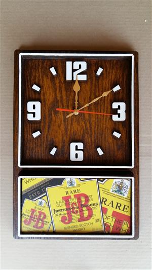J & B Scotch Whisky Box Clock. Design 2. Brand New Product.