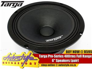 Targa Pro-Series 400rms Full Range 6" Speakers (pair)