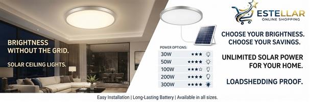 Solar Ceiling Light with Remote in South Africa