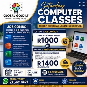 Saturday classes: Sage + Pastel Accounting 