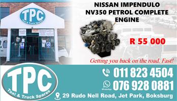 Nissan Impendulo NV350 Petrol Complete Engine 