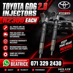 TOYOTA GD6 2.4 INJECTORS FOR SALE WITH WARRANTY 