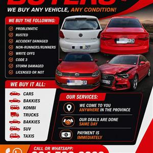 We buy them all, Running or Not with instant payments