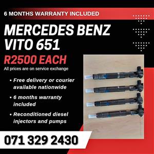 MERCEDES BENZ VITO 651 INJECTORS FOR SALE WITH WARRANTY INCLUDED