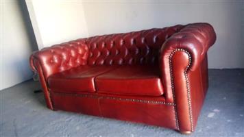 Genuine Leather Chesterfield Couch For Sale Junk Mail