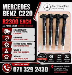 MERCEDES BENZ C220 INJECTORS FOR SALE WITH WARRANTY 