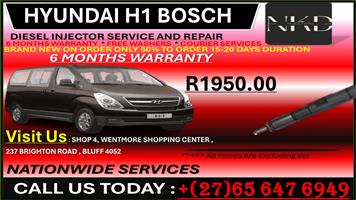 H1 HYUNDAI BOSCH DIESEL INJECTORS