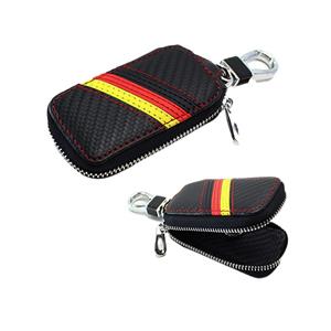Keyring & Carbon Fibretech Pouch with German Stripes