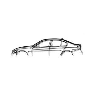 Steel Silhouette Wall Art - Bmw F30 m3 1200X425X2MM