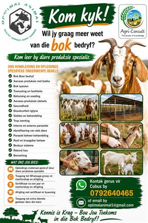 Animal courses in the agricultural industry