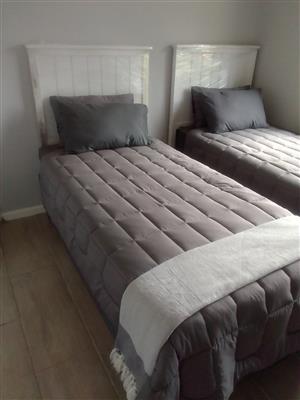 2 Single Beds with Head Boards 