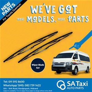 New Wiper Blade set suitable for Toyota Quantum - SA Taxi Auto Parts quality spares