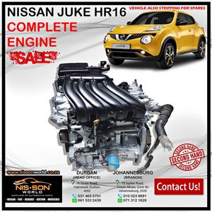 NISSAN JUKE HR16 COMPLETE ENGINE