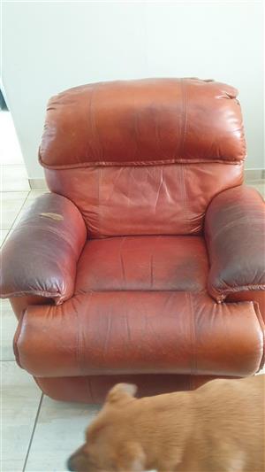 Recliner Chairs, Leather Mechanism in good condition.