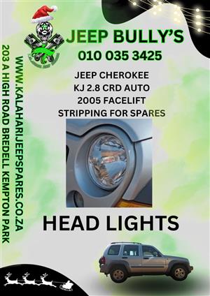 jeep cherokee kj 2.8 head lights now in store