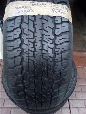 Set of 4 Dunlop Grandtrek AT tyres 265/60/18 2x95% 2x80% thread