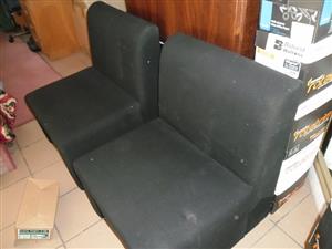 2 Black loungers for sale