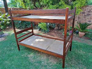 Bunker beds from sleeper wood