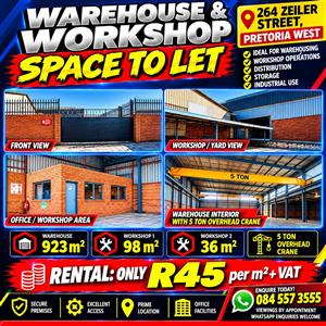 Warehouse space to let 