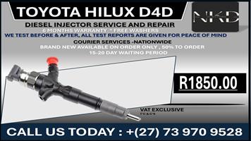 Toyota Hilux D4D Diesel Injectors 