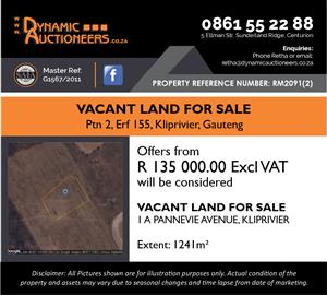 Vacant Land Agricultural For Sale in Kliprivier