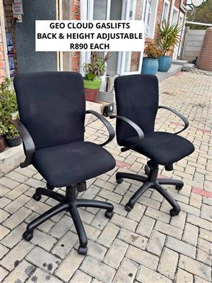 GEO CLOUD BACK & HEIGHT ADJUSTABLE GASLIFT OFFICE CHAIRS 