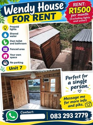 Wendy house to rent 