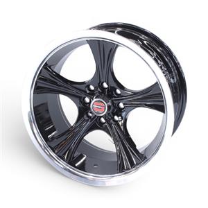 15″ GR-5565 4×100 & 4×108 Gloss Black Machine Lip Alloy Wheels