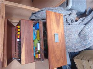 Fishing box , stand ,and rod holders 