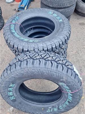 Mahindra 4x4 Bakkie tyres  ZMAX DREAMLAND RT Brand new fitted and balanced