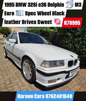 1995 BMW 328i e36 Dolphin  M3 Euro Spec Wheels Black leather