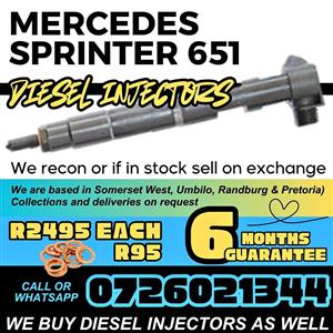 Mercedes Sprinter 651 diesel injectors for sale