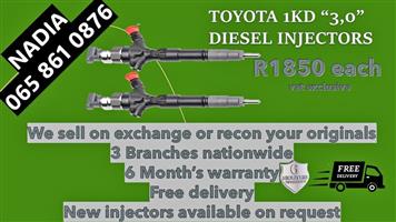 TOYOTA 1KD DIESEL INJECTORS FOR SALE BY NKD DIESEL INJECTORS