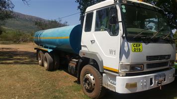 18000 liter water truck / bowser for sale. FAW 28/280. 2006 model. Work available. CASH only.