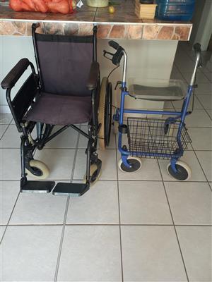 Wheelchair and walking frame