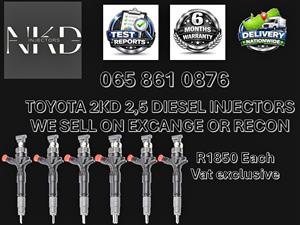 TOYOTA 2KD 2.5 DIESEL INJECTORS FOR SALE - RECONDITIONED AND NEW KROONSTAD
