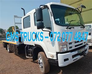 2015 ISUZU FSR 750 CREW CAB FLATBED TRUCK FOR SALE (T53)