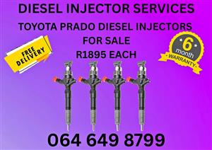 TOYOTA PRADO DIESEL INJECTORS FOR SALE ON EXCHANGE WASHERS INCLUDED