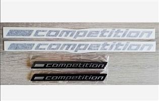 BMW Competition Bar badges emblems stickers
