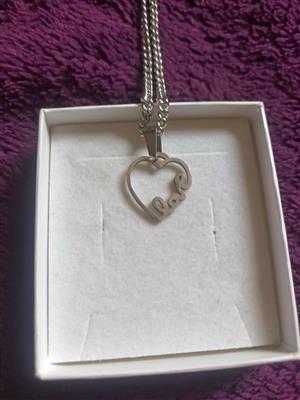 Stainless steel love heart pendant