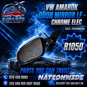 VW AMAROK DOOR MIRROR LEFT FRONT (LF) – CHROME ELECTRIC 
