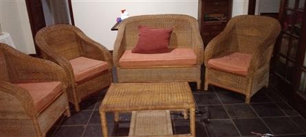 Vintage wicker Malawian patio suite