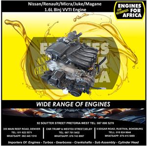 Nissan /Renault/Micra/Juke/Magane Hr16 1.6L 8Inj Vvti Engine