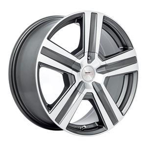 16″ A-Line Magnum 5/120 Gunmetal Machine Face Alloy Wheels