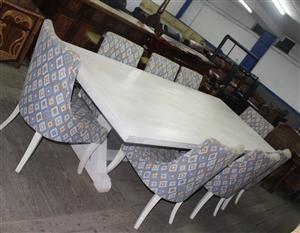 9 PIECE WHITE DINING SET S064961T